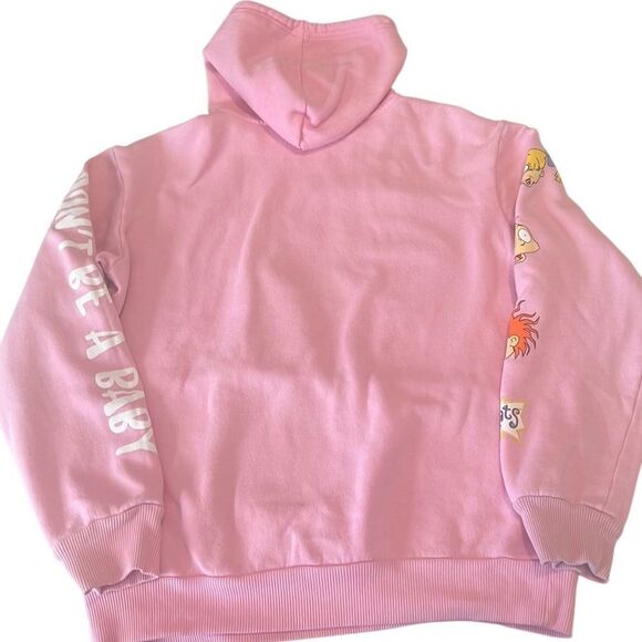 Nickelodeon Rugrats Pink Graphic Long Sleeves Hoodie Sweatshirt Size Medium - Picture 3 of 12